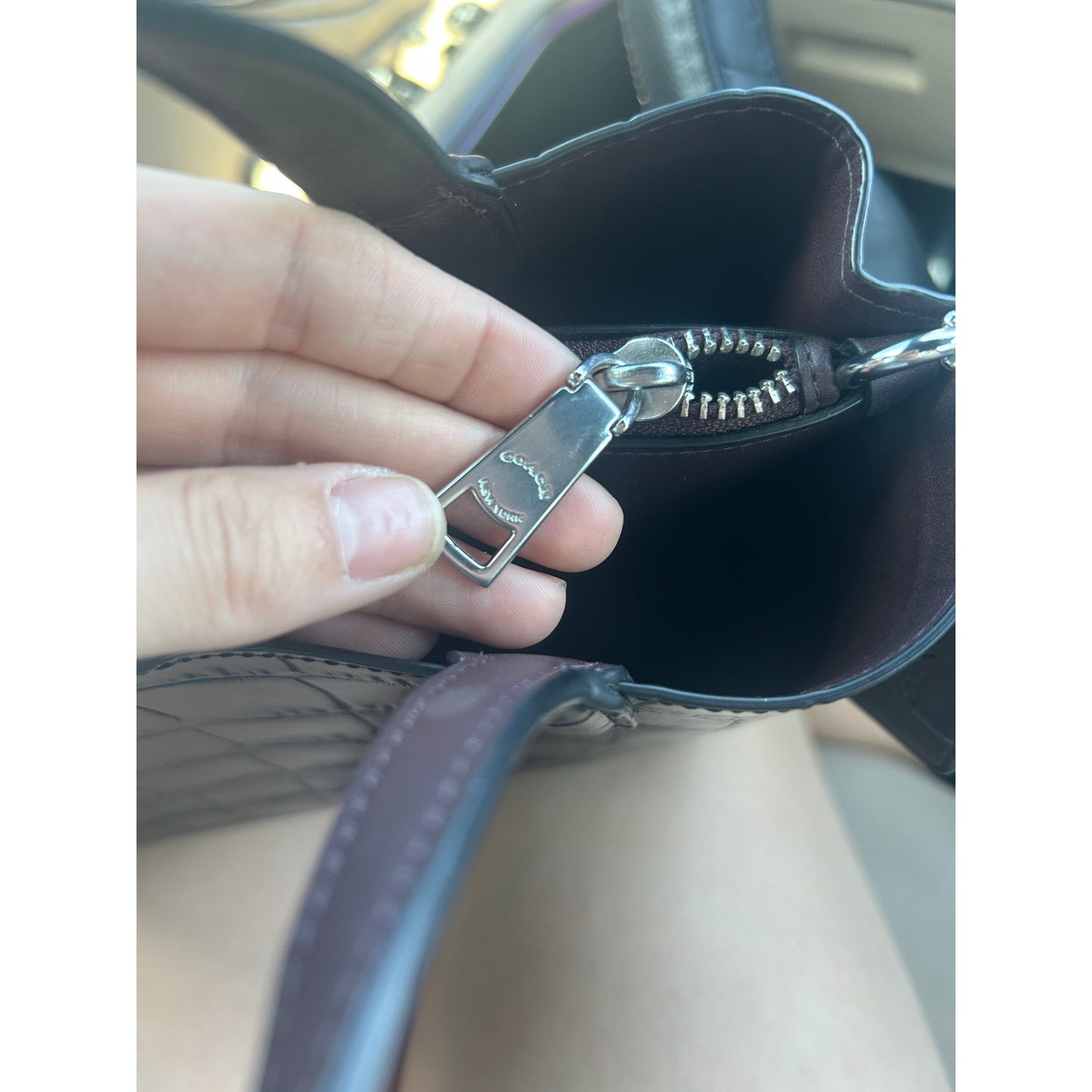 Nwot $350 Coach willow tote 24 crossbody croc-emb leather c8632