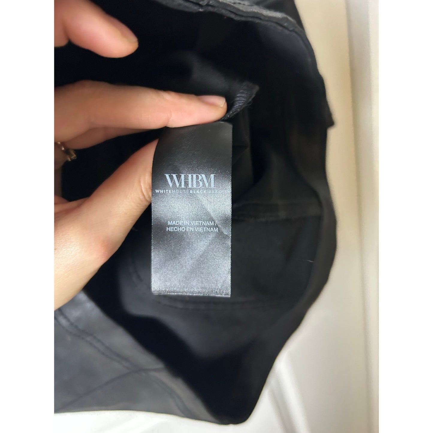 White House black market nwt vegan leather button down shirt dress size 4