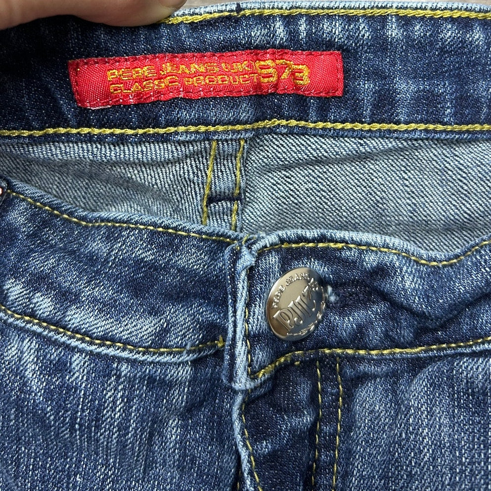 Pepe Jeans London Y2K McBling Denim-Jeans – Star Low Rise Bootcut Größe 18