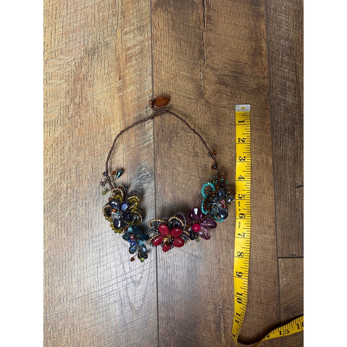 Fairycore Hand Beaded Wire Necklace