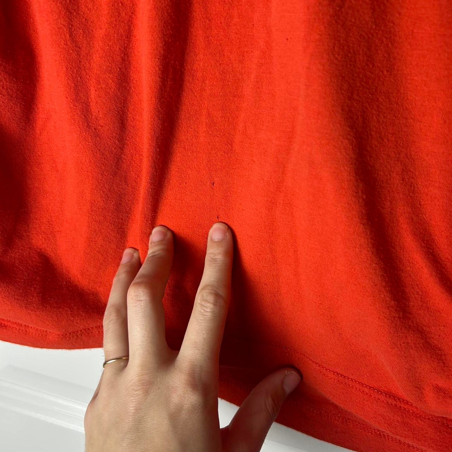 Red southpole v neck shirt