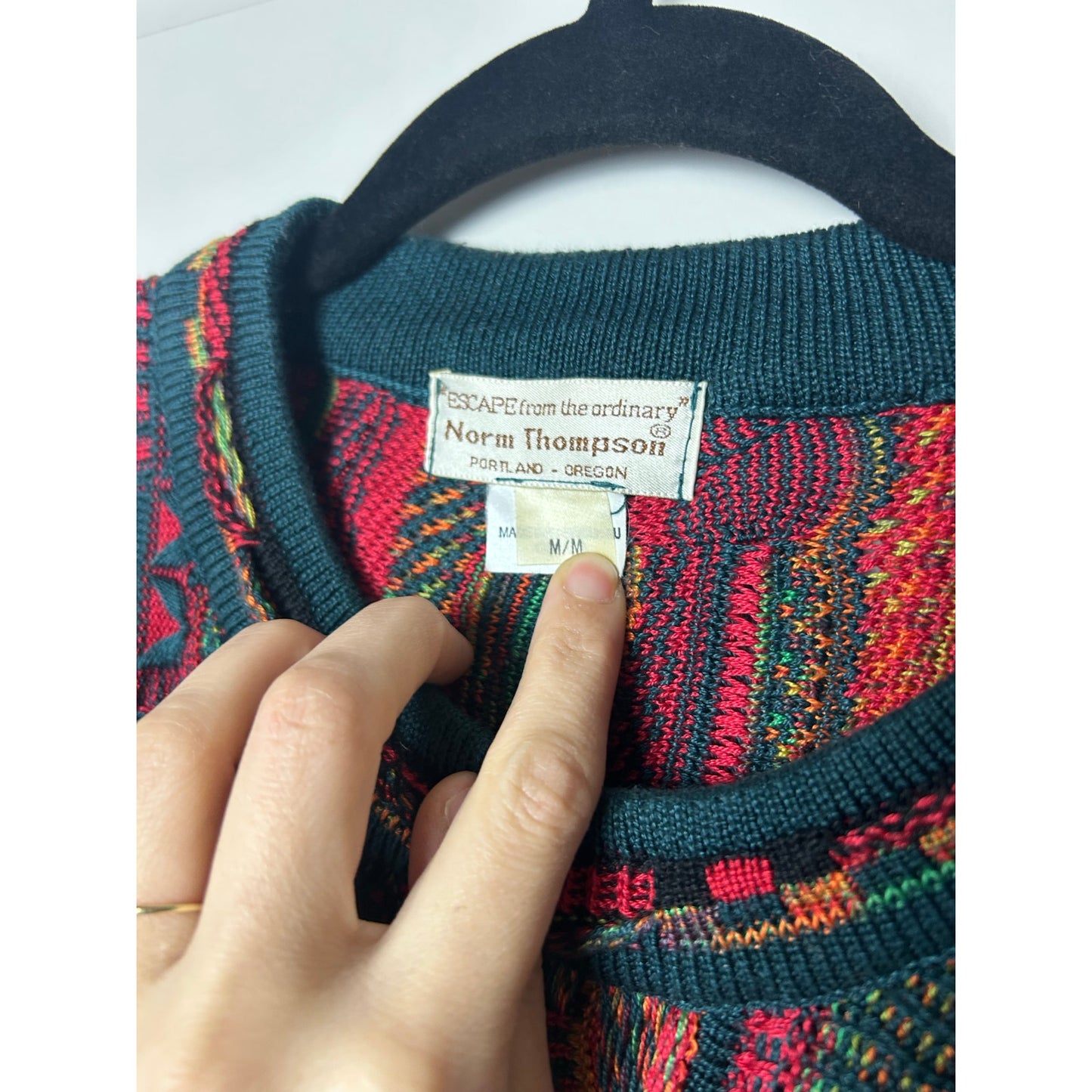 escape from the ordinary coogi style sweater size m