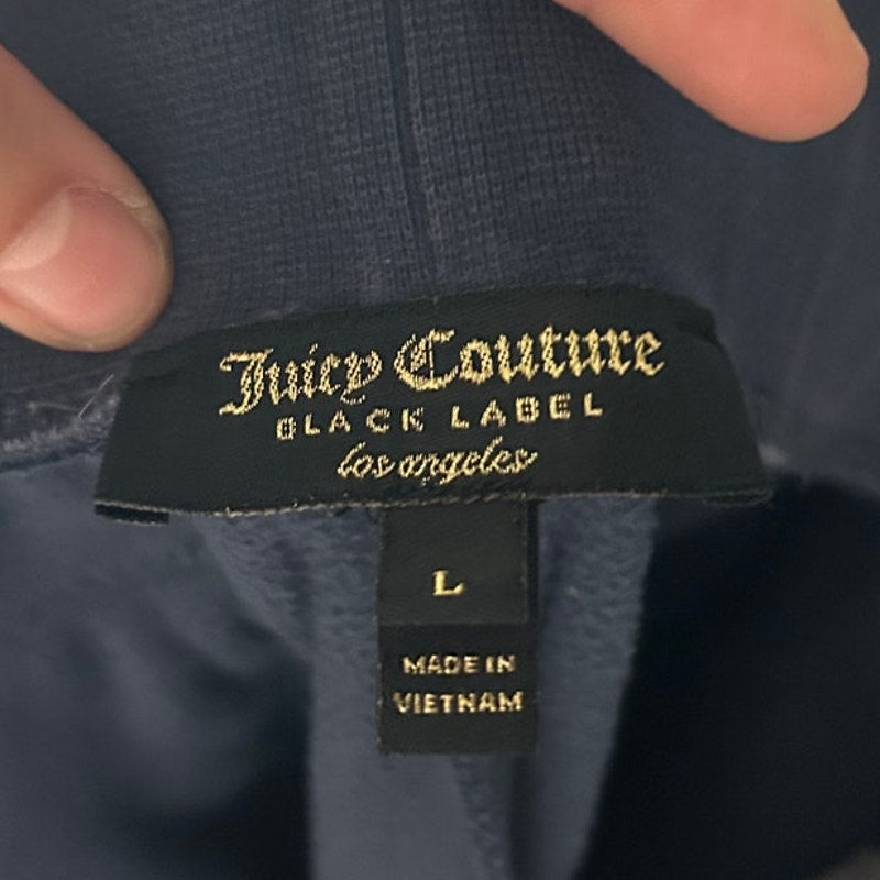 juicy couture black label Trainingshose mit Gesäßtasche in Navy, Größe L