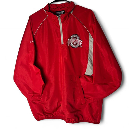 ohio state quarter zip windbreaker pullover size small