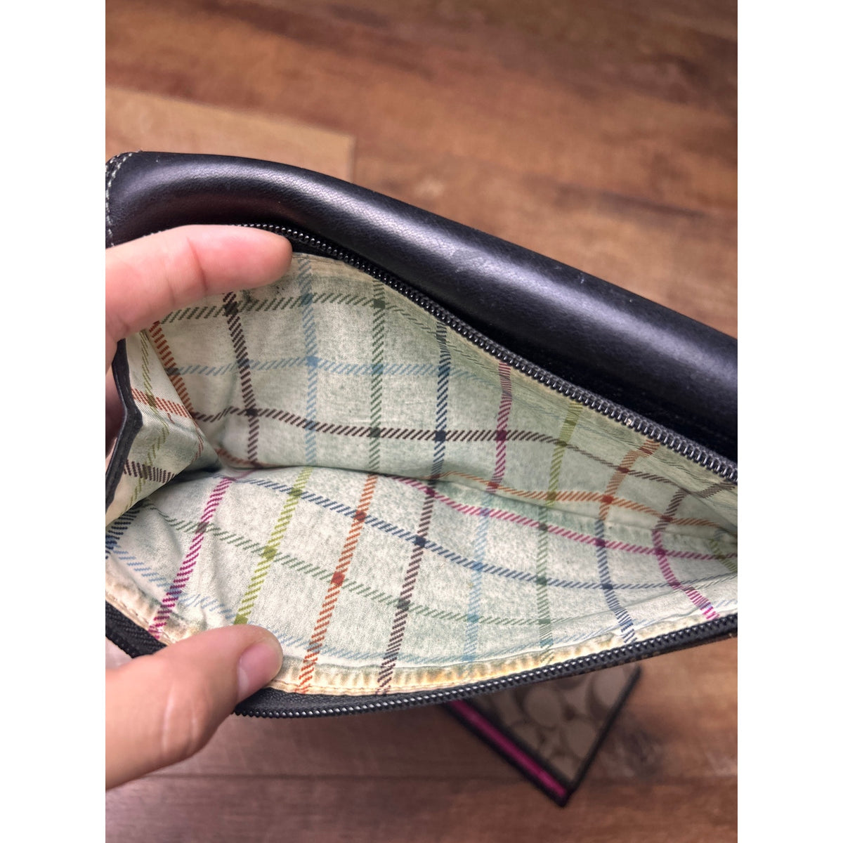 Coach Bleecker Monogram Wallet Checkbook Set