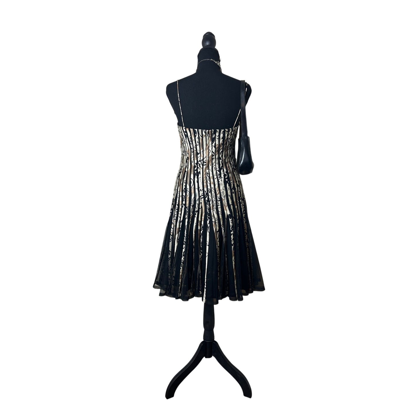 Robe évasée avec ruban Dark Fairy Y2K JS Collections style Cavalli Whimsigoth Taille 6