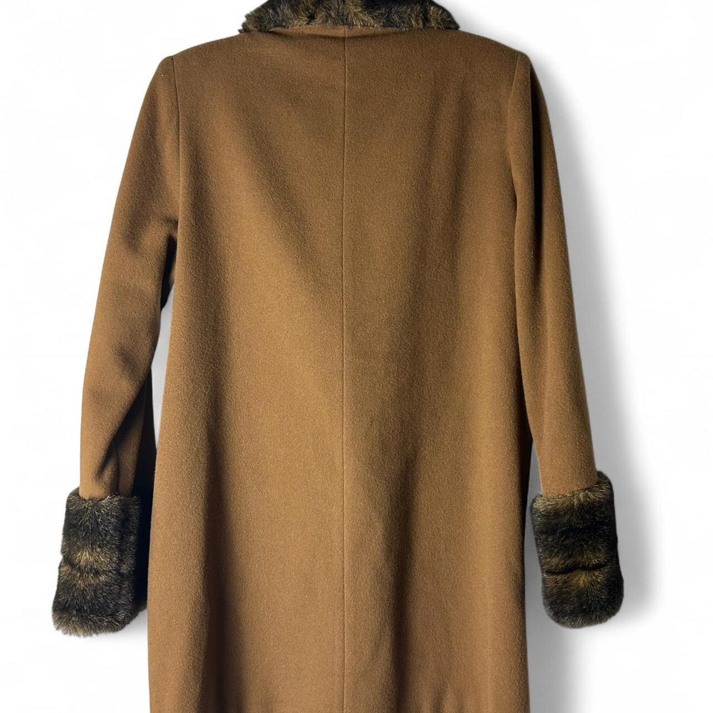 Alorna brown faux fur trim