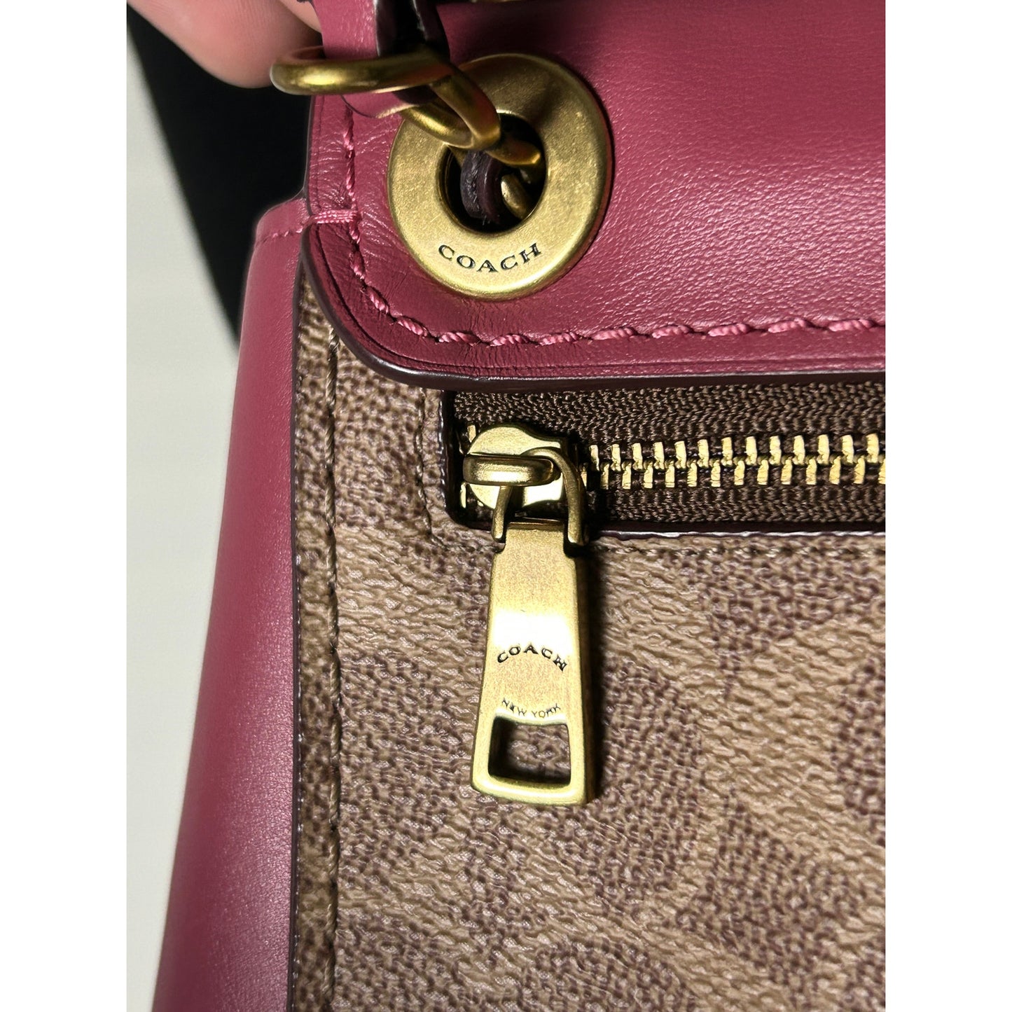 Coach Parker Convertible Backpack 16 Signature Canvas Mini Bag