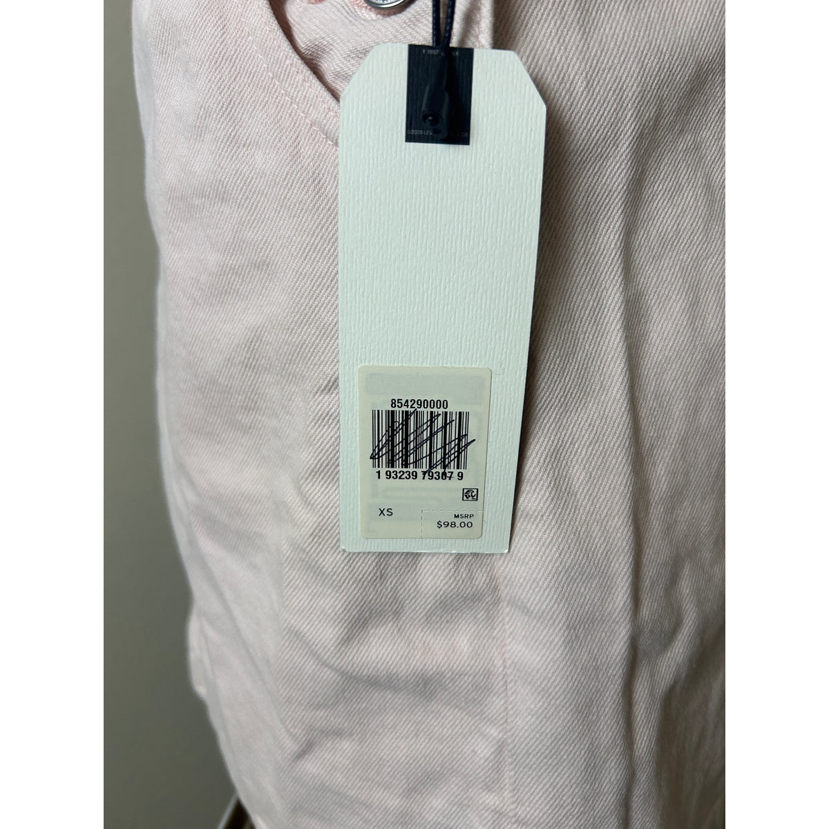 NWT Levi’s Pink Skirtall XS Workwear Overall Dress Denim Mini