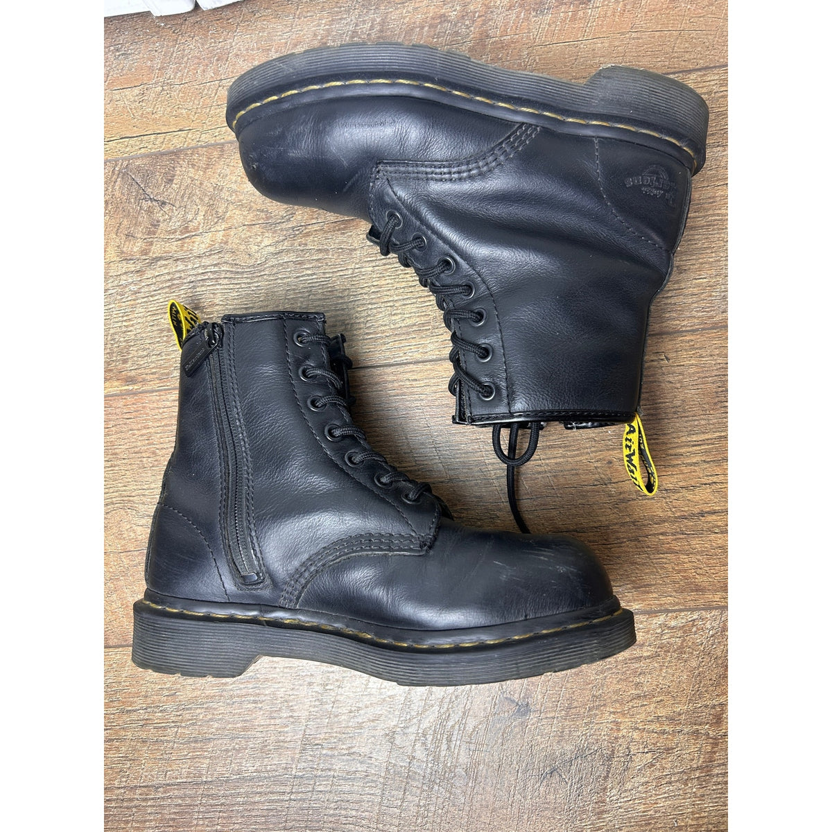 Dr. Martens Steel Toe Slip Resistant Work Boots Black UK 4 Women's US 6