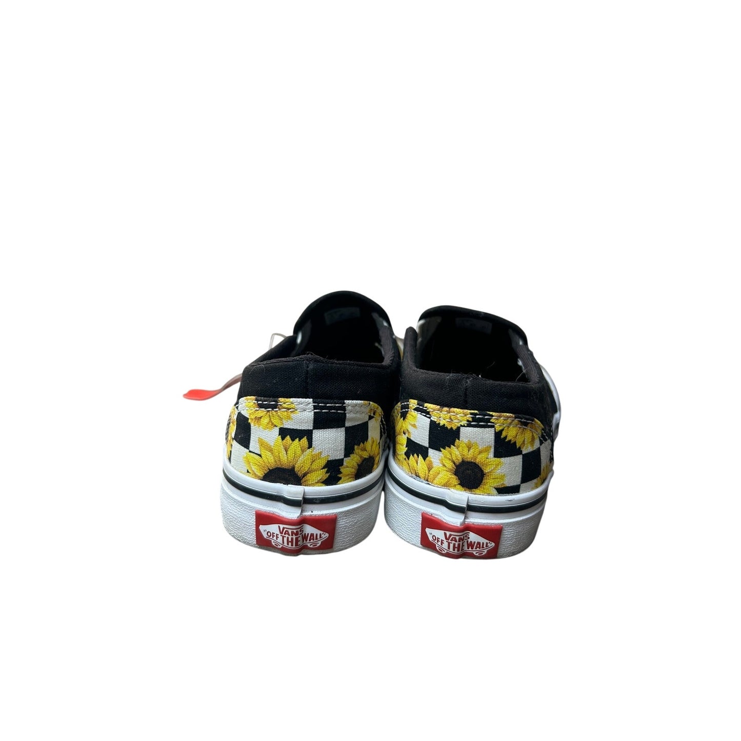 Vans checkered slip on sunflower size 6.5