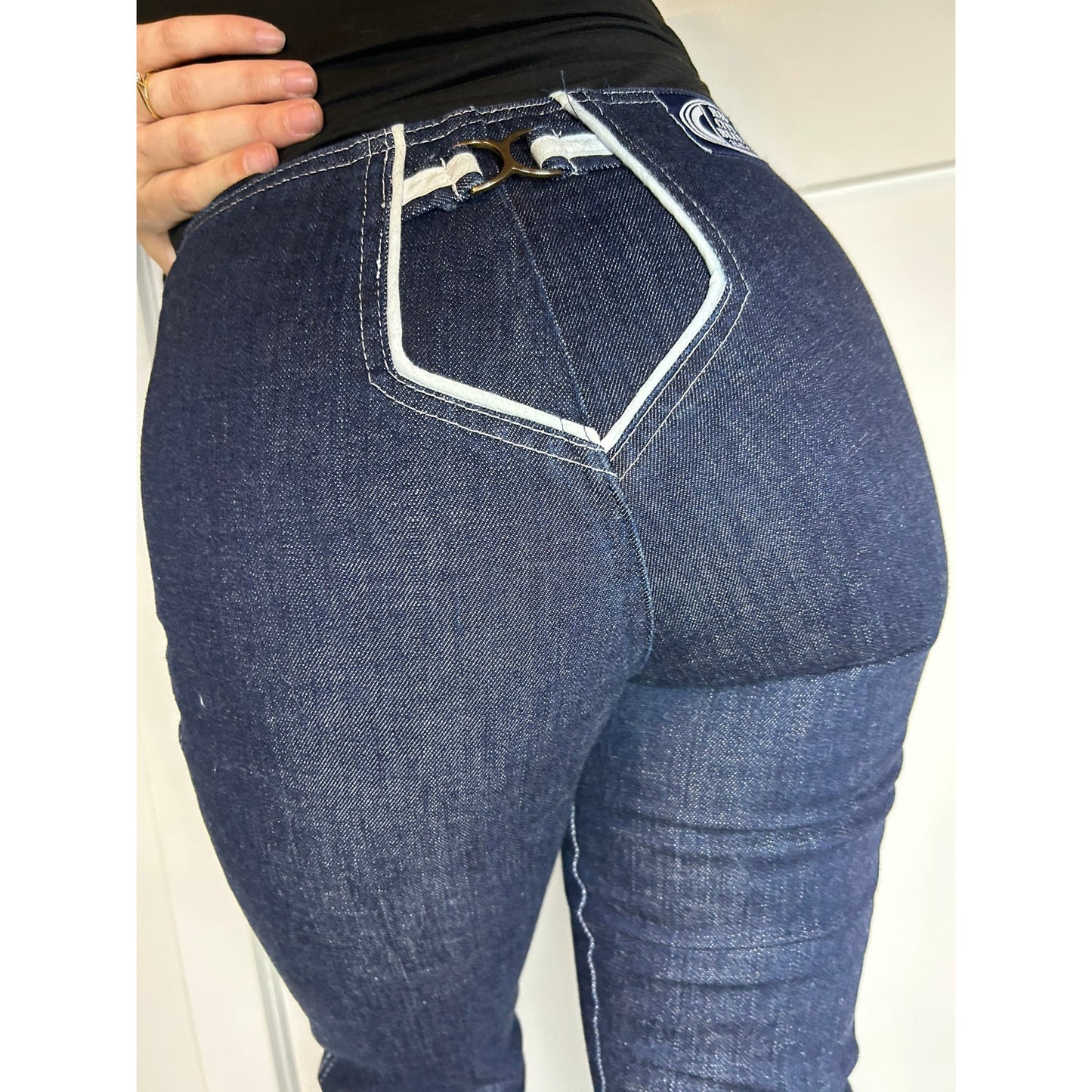 1970er Rag City Blues dunkle Schlagjeans