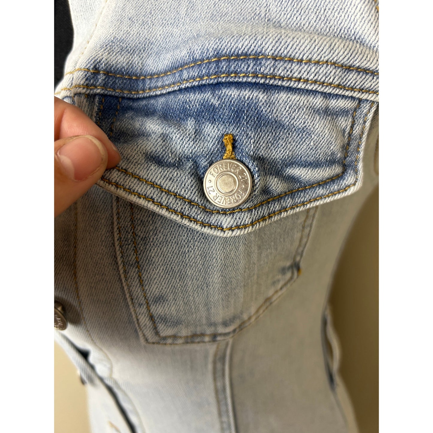 Mini-robe dos nu en jean bleu clair Forever 21 Y2K Taille XS Décontracté Cool Girl