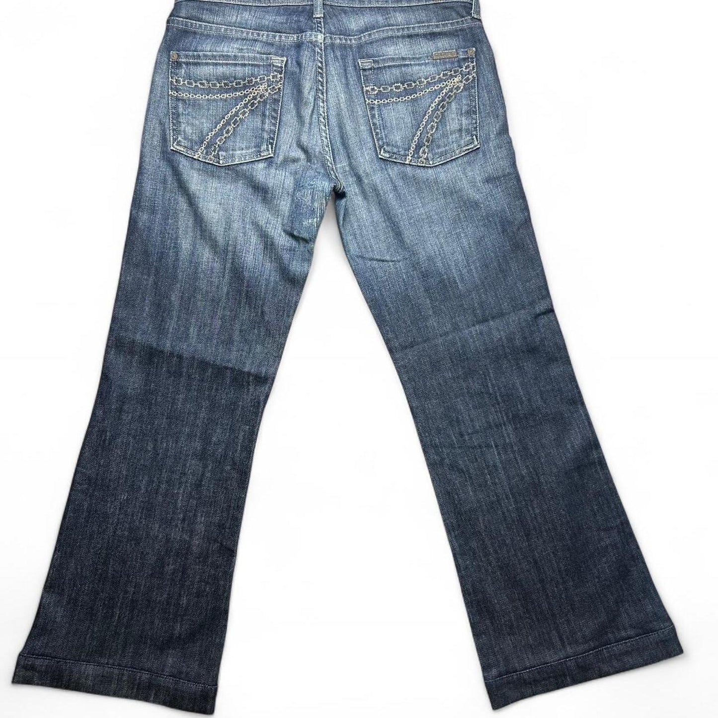 ✨ 7 For All Mankind Dojo Jeans 30x27 Faded Wash Wide Flare