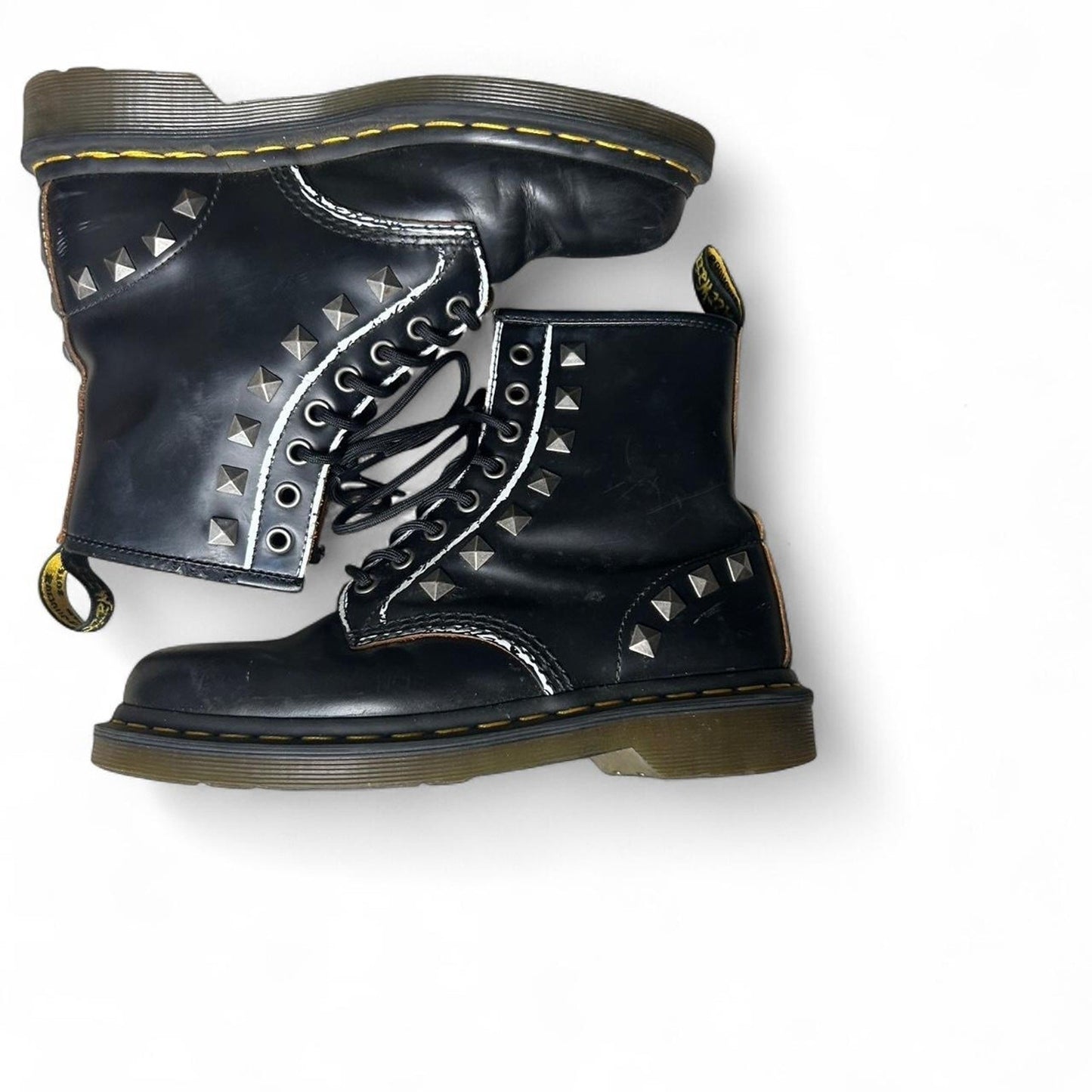 dr martens size 7 studded black mace 1460 combat boot
