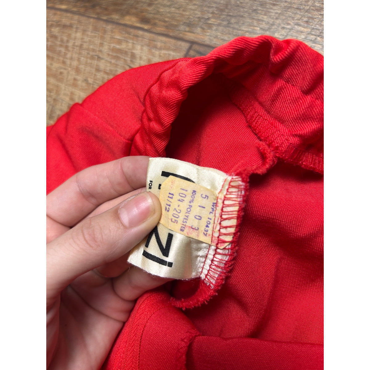 Vintage 70s Fritzi Red Orange Bell Bottom Pants Flare 26x32