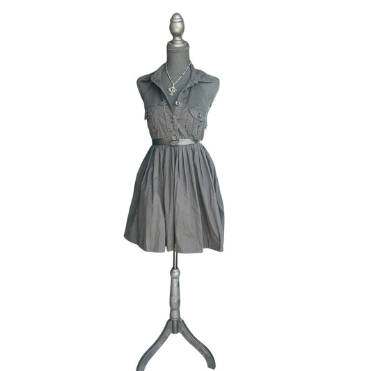 💋 Y2K Rampage Babydoll Halter Mini Dress Size 5 Flowy Tie-Back