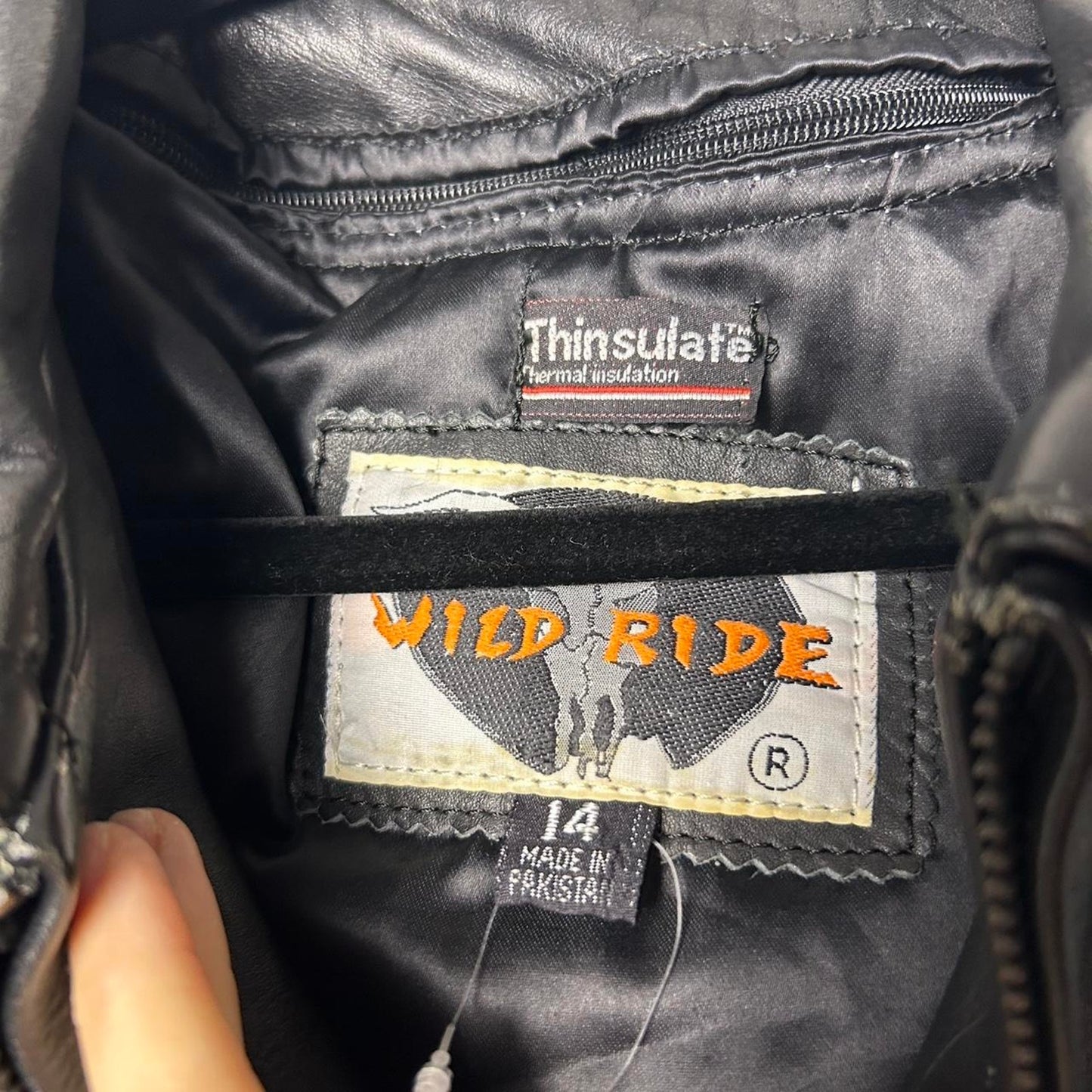 Wild ride insulated leather jacket size 14