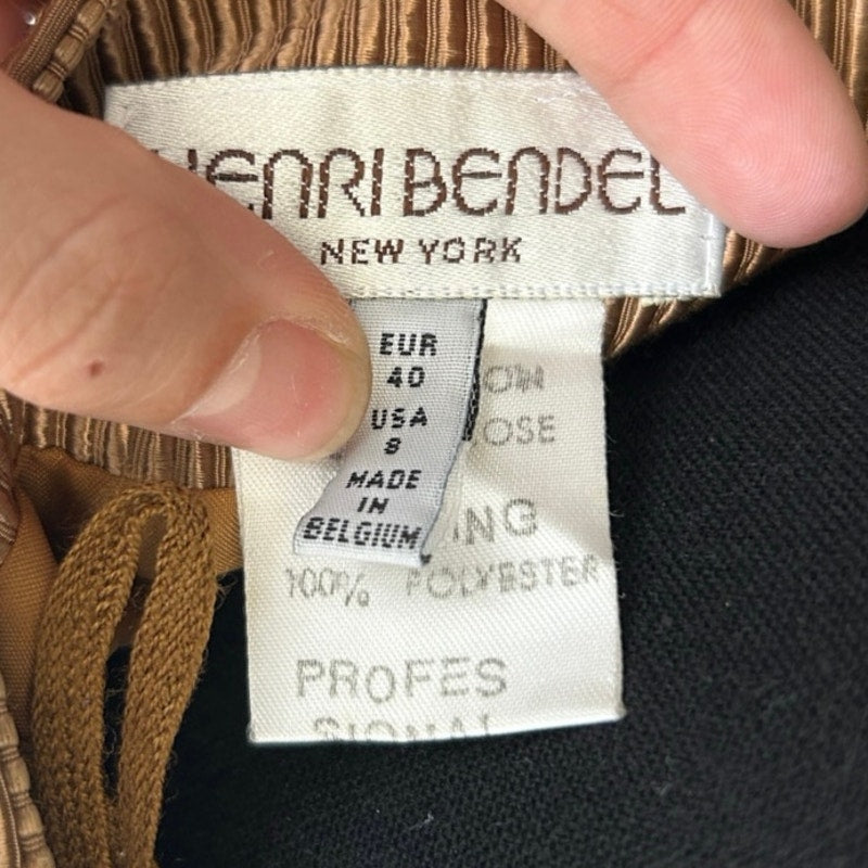 1970 Henri Bendel Gerippter Bleistiftrock Schlitz Made in Belgium Euro Vintage Designer