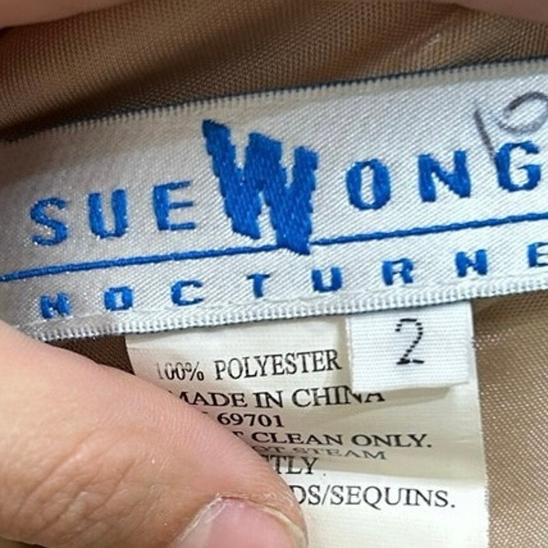 Sue Wong nocturne beaded lace dress size 2