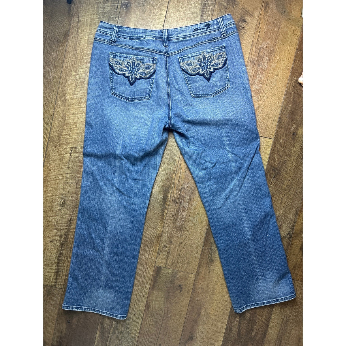 Vintage 7 For All Mankind Western Embroidered Bootcut Jeans