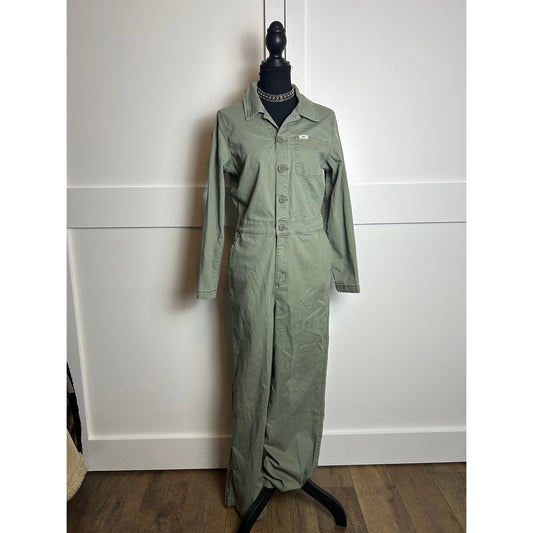 Lee Army Green Mechanic Jumpsuit Workwear Flight Suit Utility Coveralls Size S