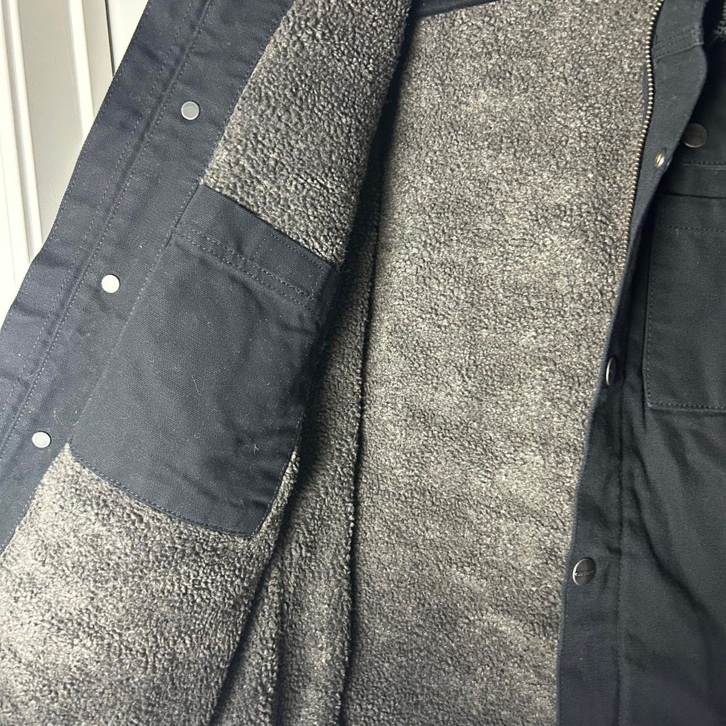 Carhartt black hooded sherpa lined