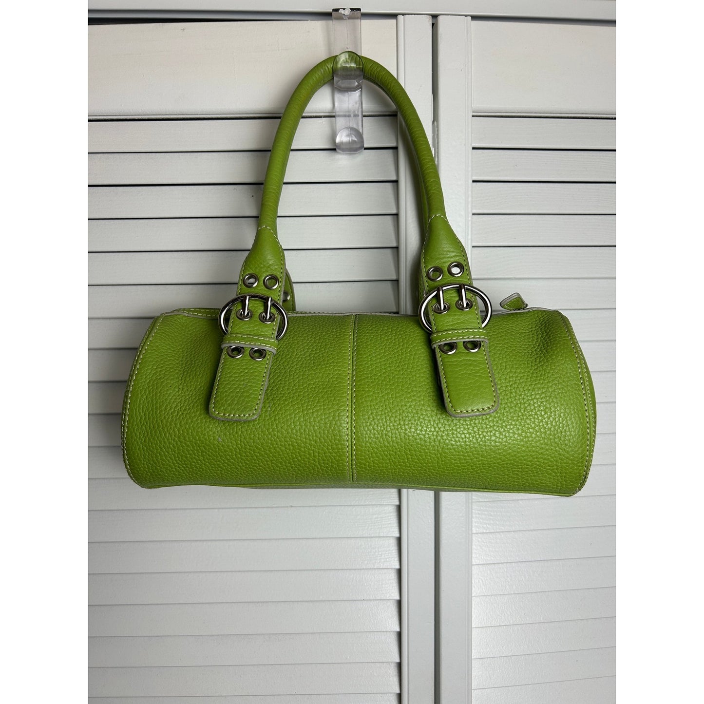 Sac Baguette Vert Citron Années 2000 💚 Sac à Bandoulière "It Girl" avec Boucle Bandolino