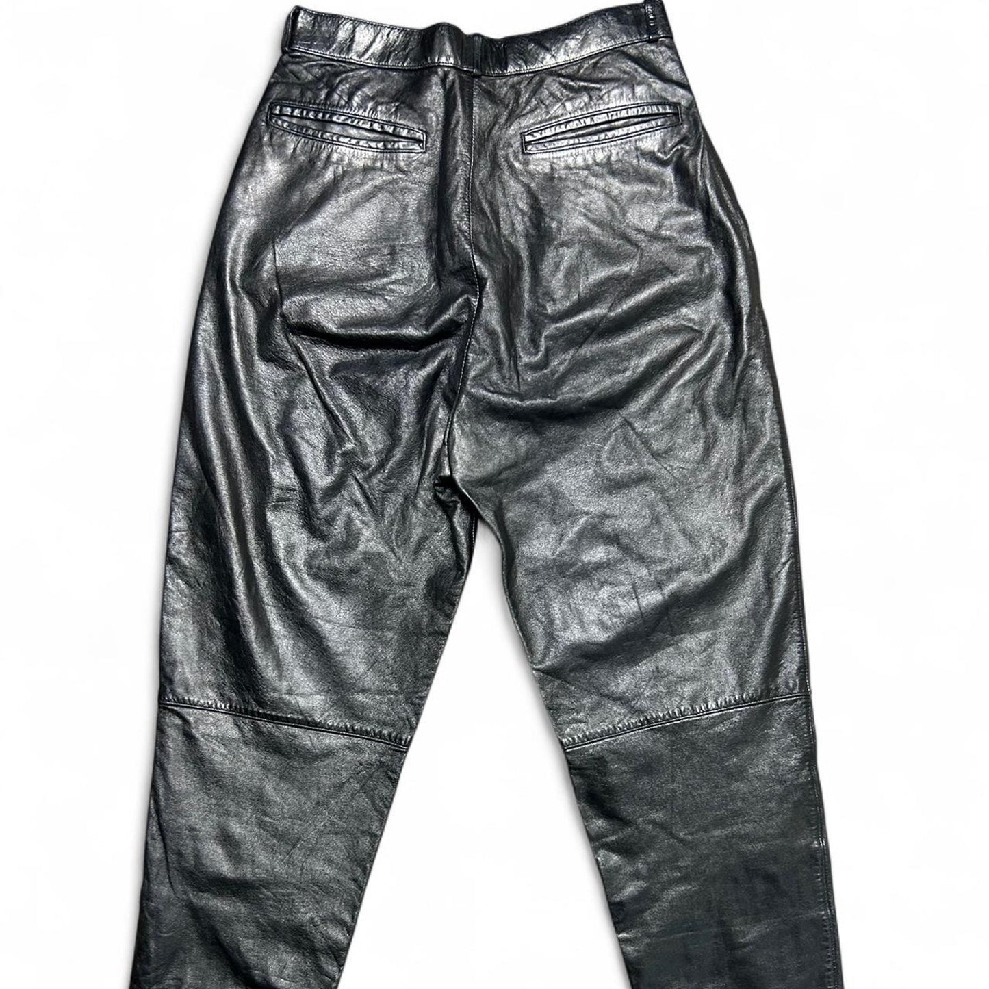 Tasmania leather straight leg pants 22x26
