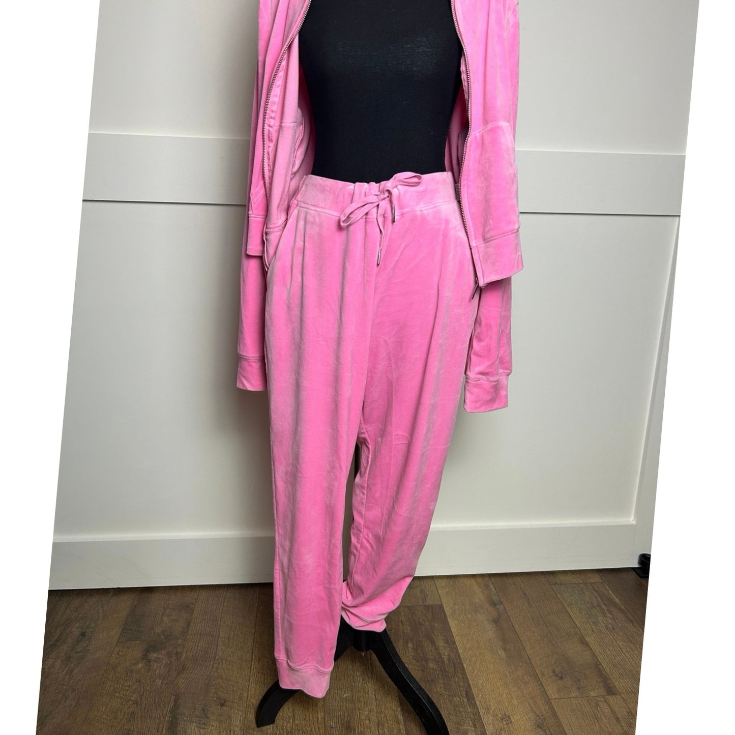 Juicy Couture x Forever 21 Hot Pink Velour Bling Tracksuit Set Y2K Barbiecore M