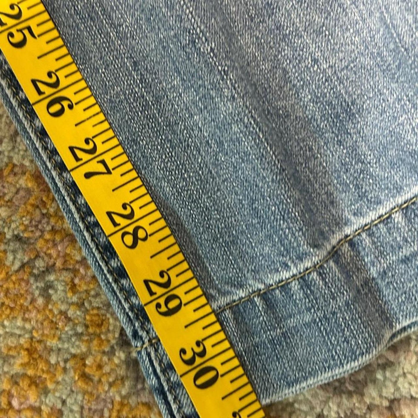 Lauren Ralph Lauren size 30x31 western Light blue denim bootcut jeans with fading