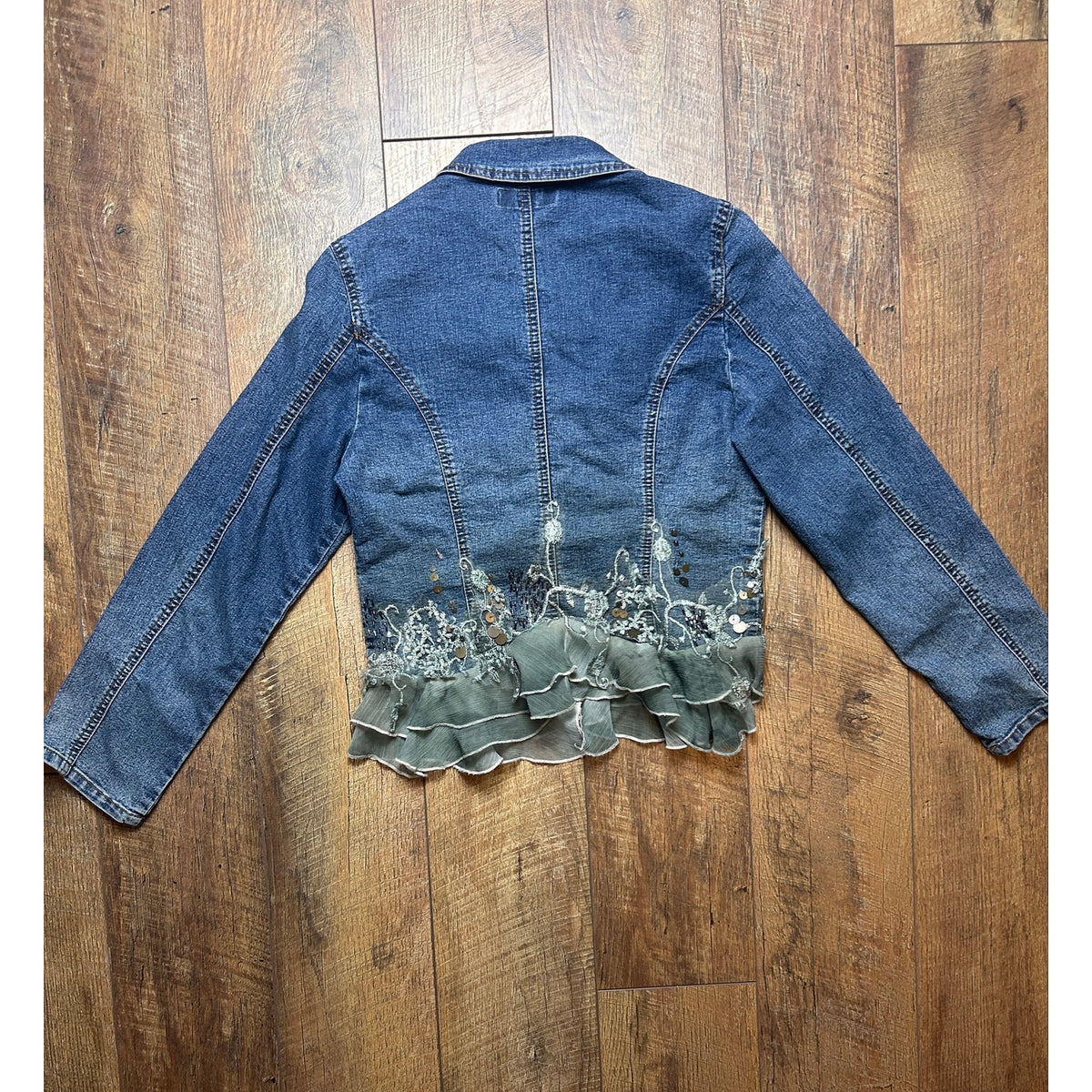 Y2K Whimsy Fairy Hit Denim Jacket Size Small Blue Jean Jacket