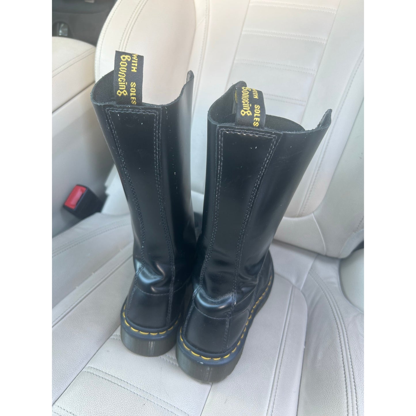 dr martens 1914 12 eye tall boots smooth leather size 6