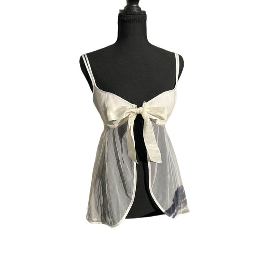 Victoria’s Secret babydoll bra top pink label in white size xs/s