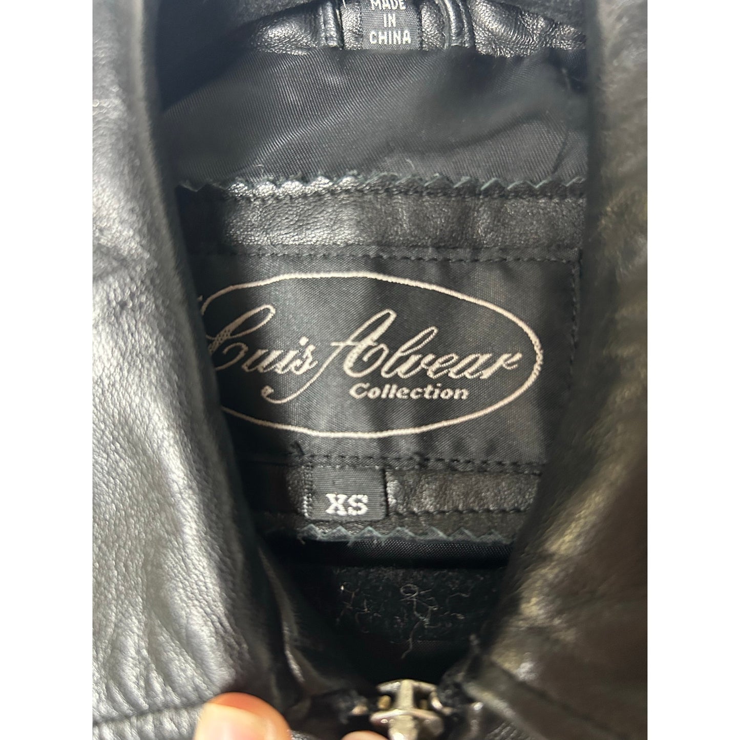 Luis Alvear Lederjacke mit Reißverschluss Größe XS