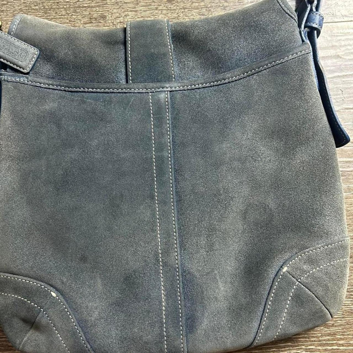 Rare 2004 Coach Soho Crossbody Bag Powder Blue Leather Y2K Vintage
