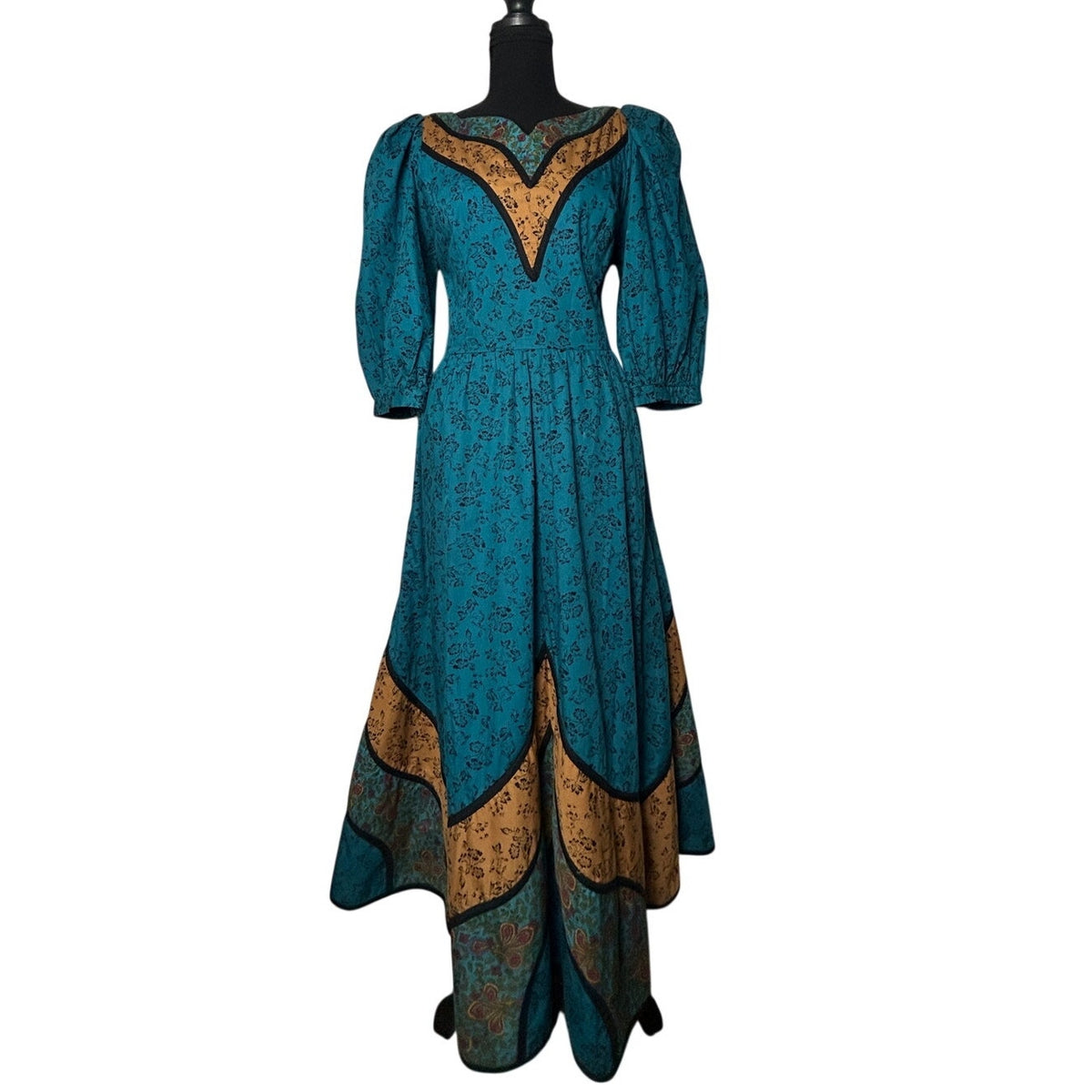 Suttles & Seawinds Western Prairiecore Patchwork Dress – Size Medium