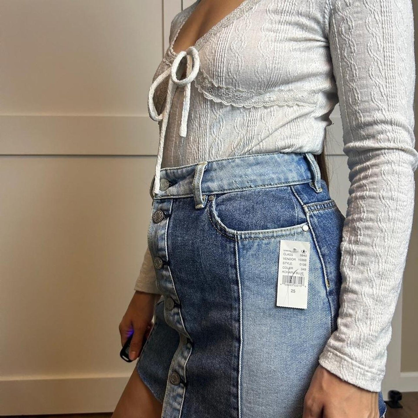 Nwt pacsun blue denim mini