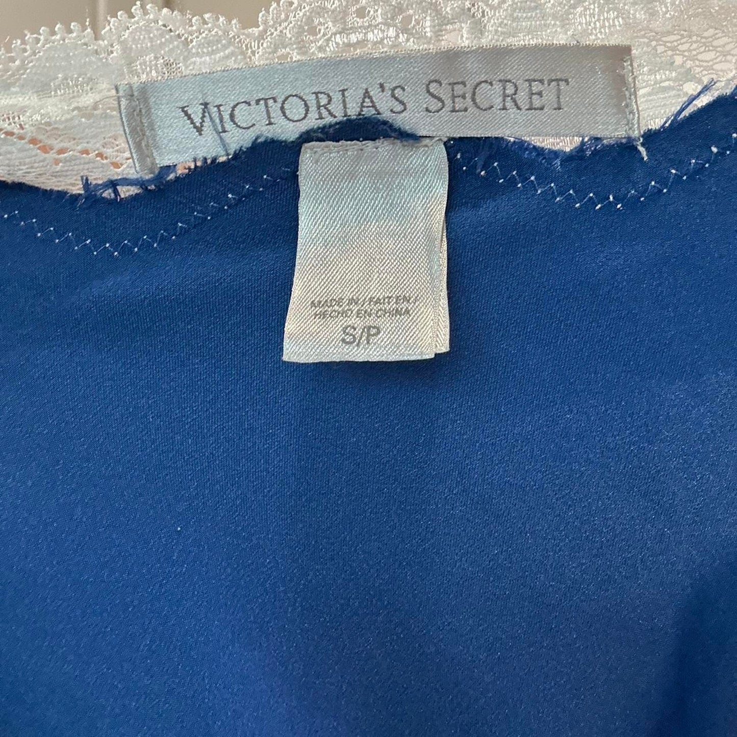 Blue silk and white