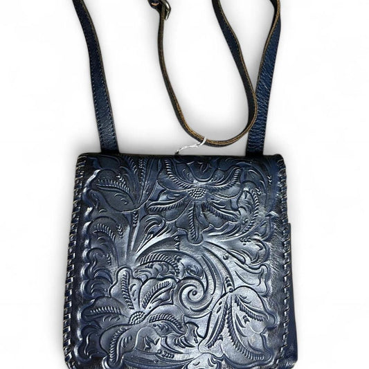 Patricia nash blue tooled leather