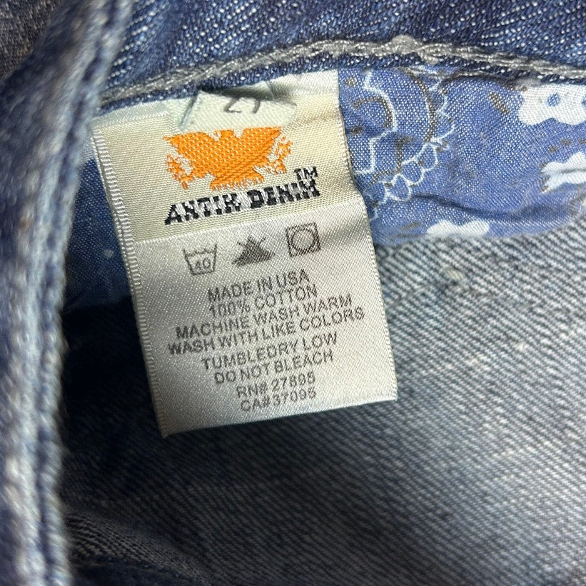 Antik Denim Embroidered Western Bootcut Jeans Size 28 - Y2K Low Rise Faded Denim