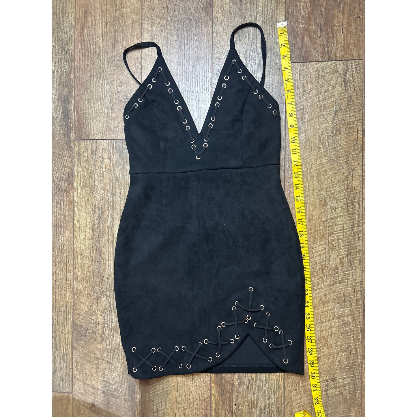 Hello Molly vegan suede lace up dress size 8 western alternative