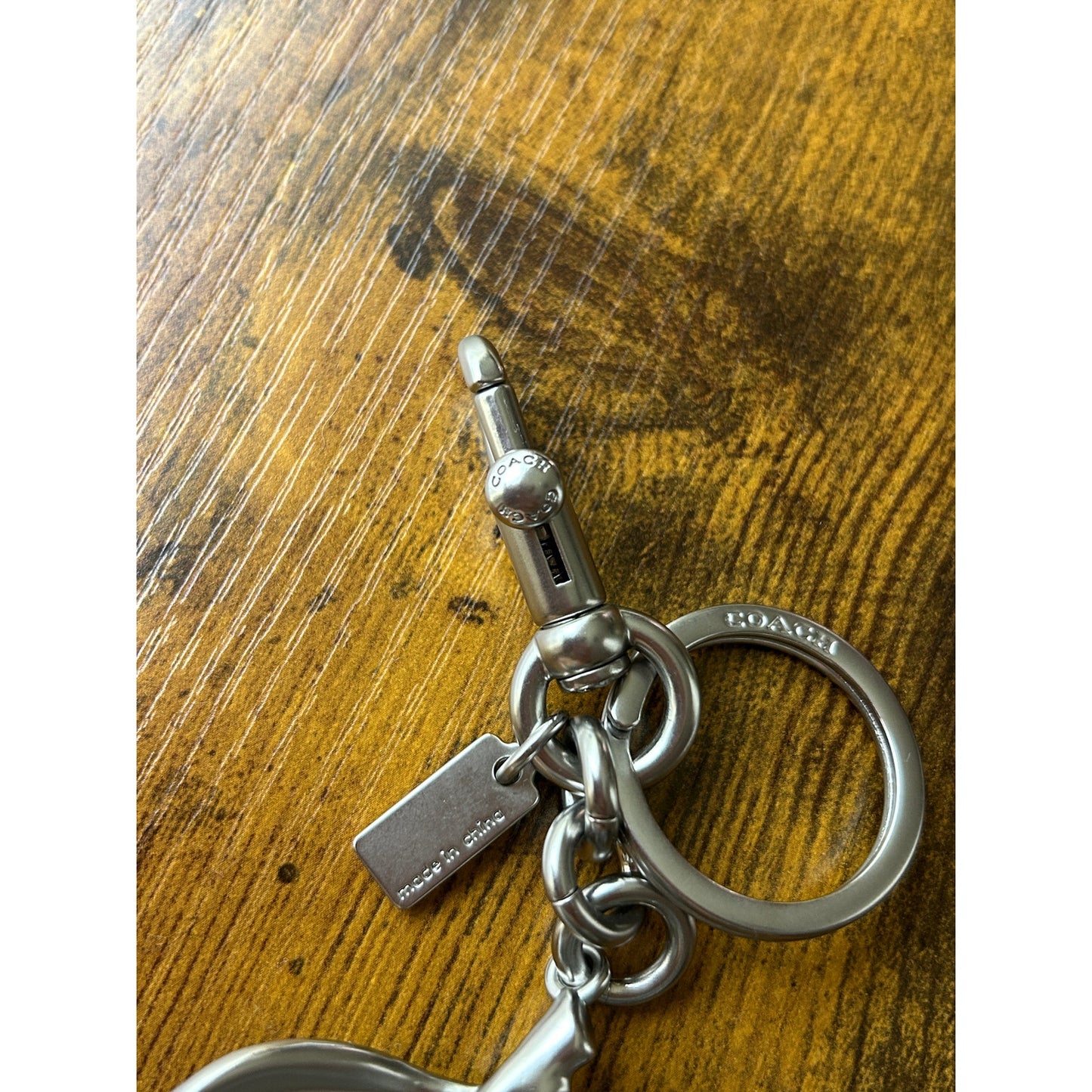 Coach Silver Cherry Bag Charm All Silver Glitter Y2K glam