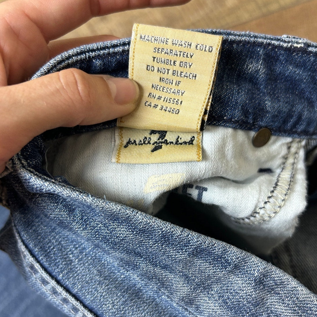y2k 7 for all mankind A pocket low rise flare jeans size 30 model off duty denim