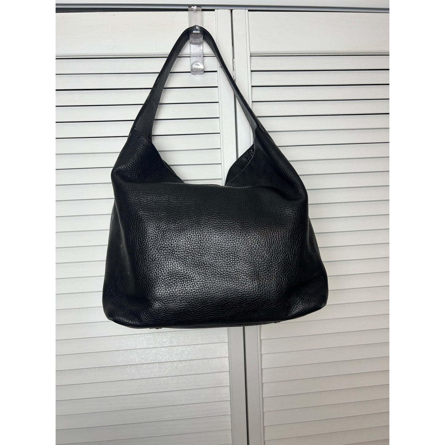 Dooney and bourke clip hobo bag black pebbles leather