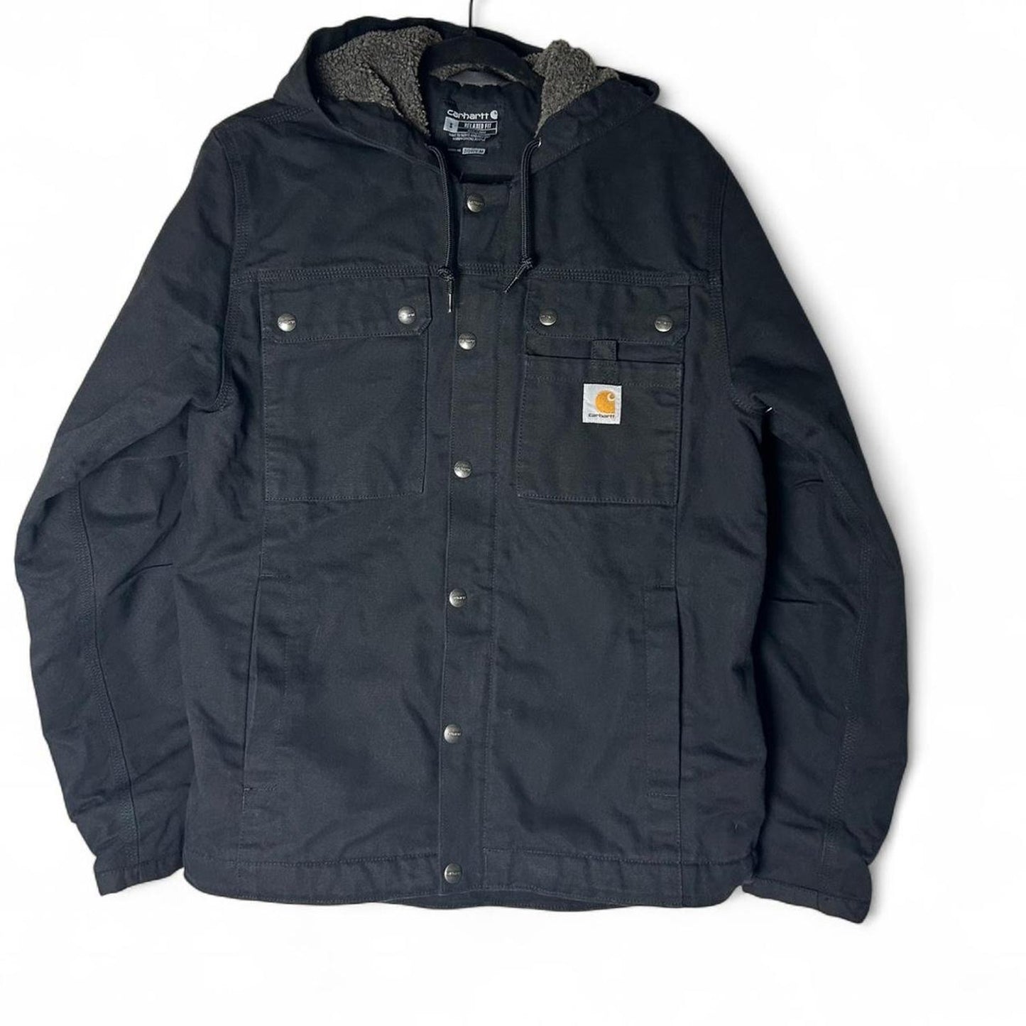 Carhartt black hooded sherpa lined