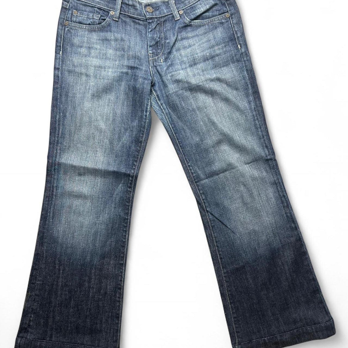 7 For All Mankind Dojo Jeans 30x27 Faded Wash Wide Flare