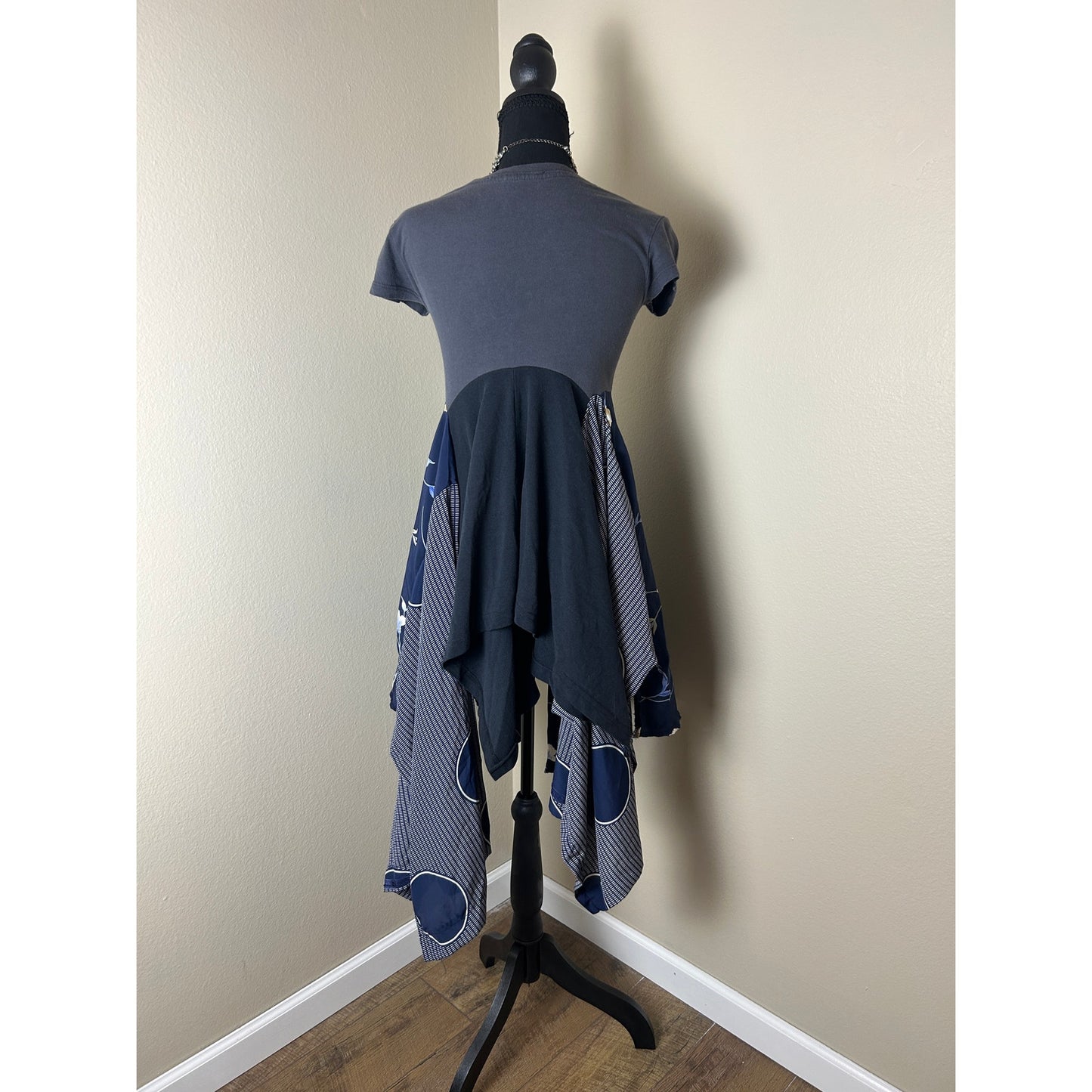 Lynyrd Skynyrd Upcycled Shirt Dress Reworked Band Tee Mini Dress XS The Morgan Factory