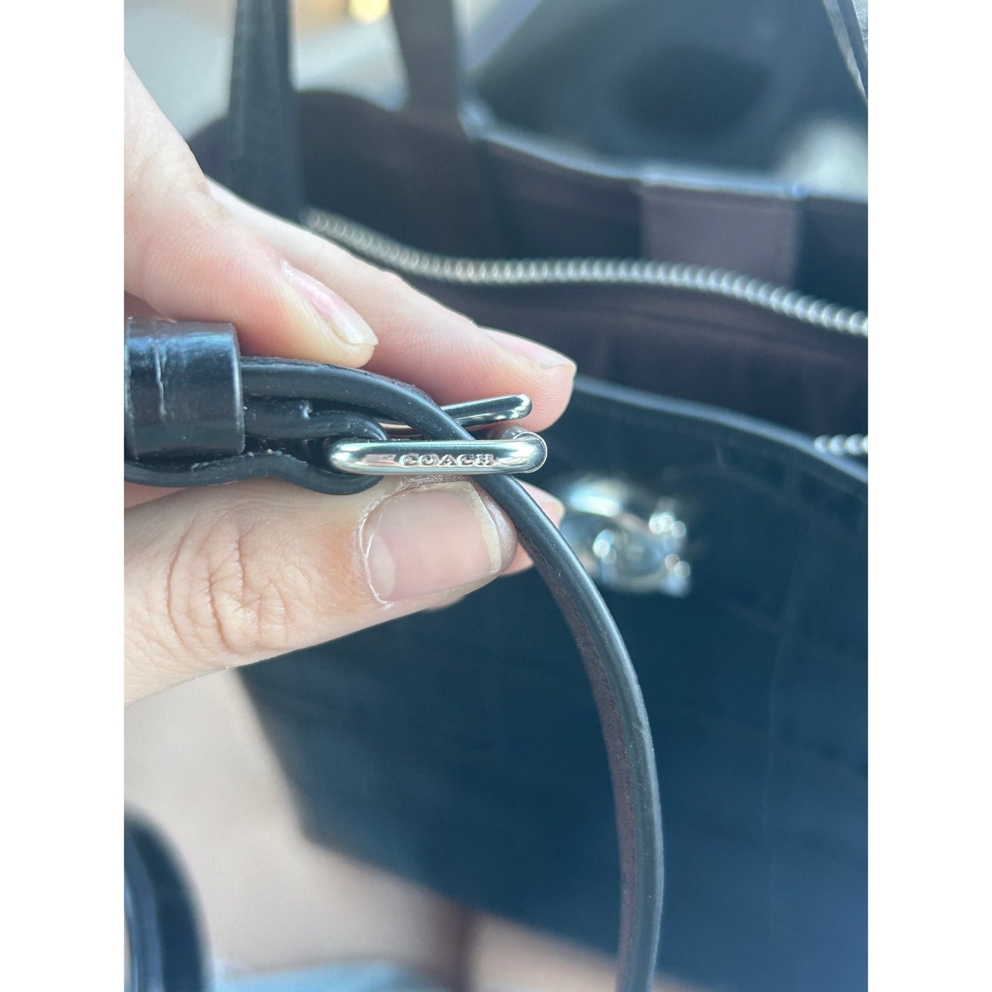 Nwot $350 Coach willow tote 24 crossbody croc-emb leather c8632