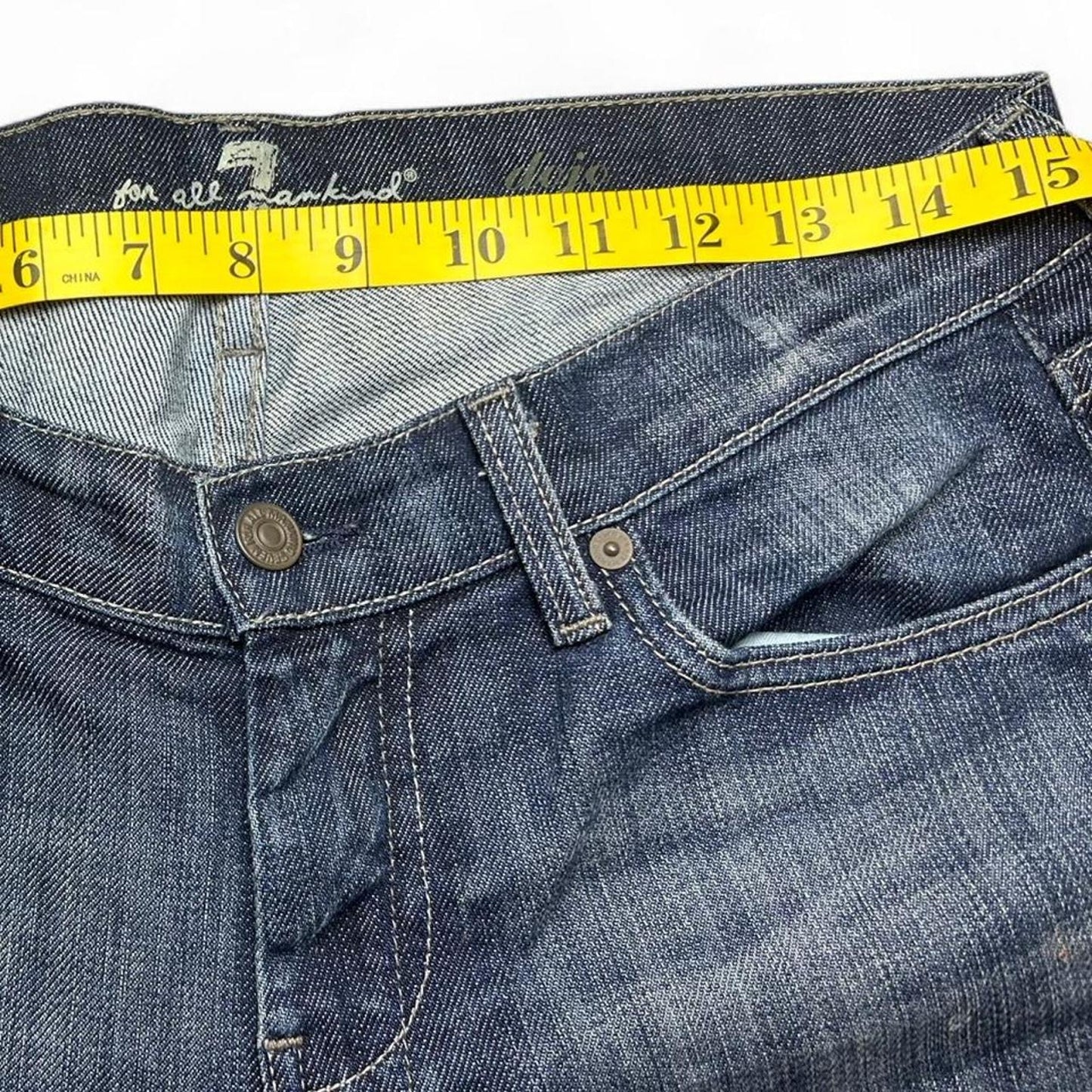 ✨ 7 For All Mankind Dojo Jeans 30x27 Faded Wash Wide Flare